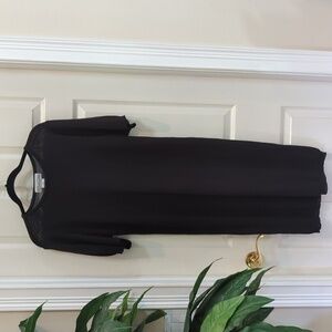 Alexa Grace Vintage Women's Short Sleeve Black Sweater Dress Size 12